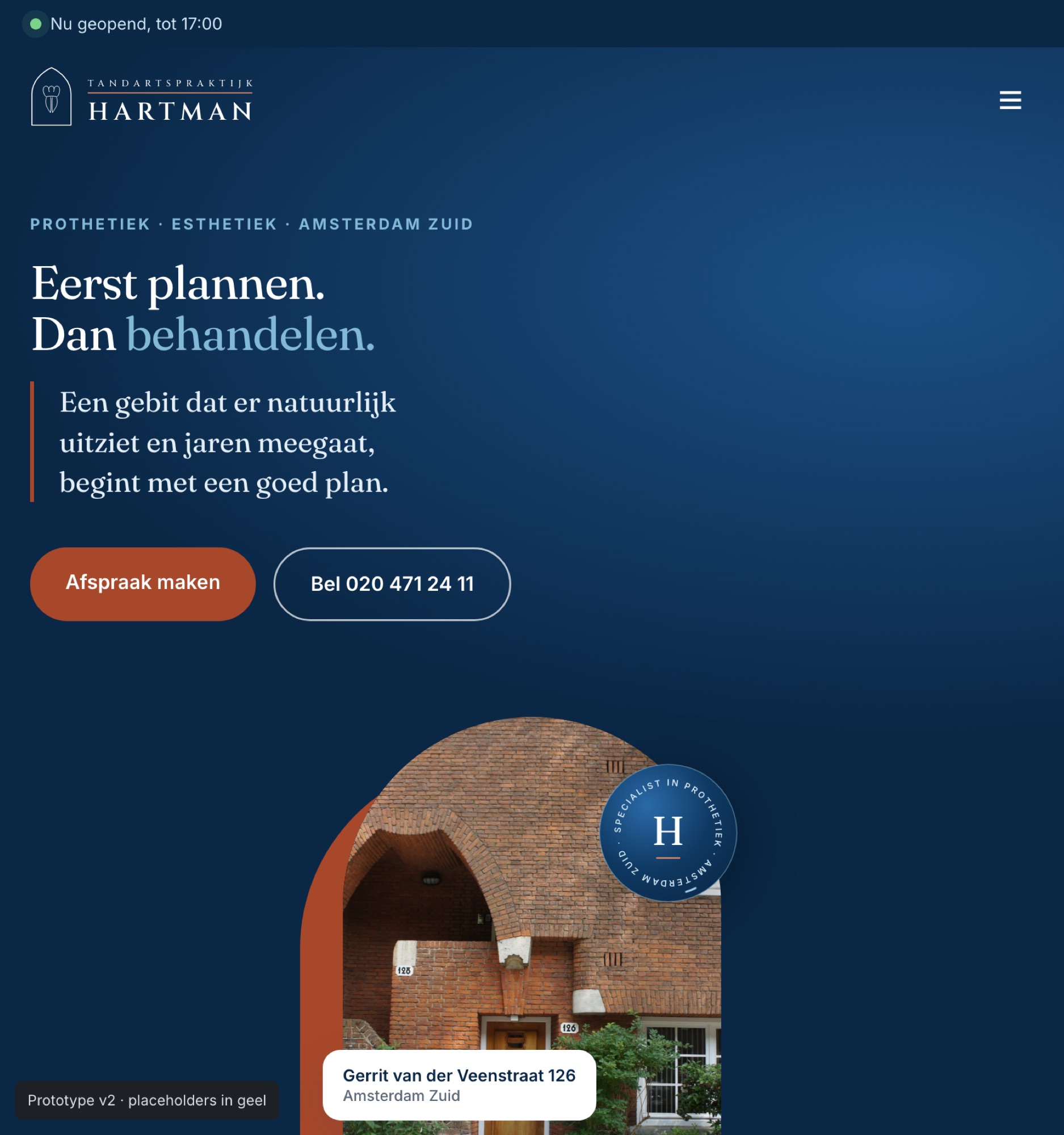 The new homepage on a phone